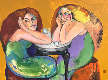 U kávy, akryl na plátně, 120 x 160 cm